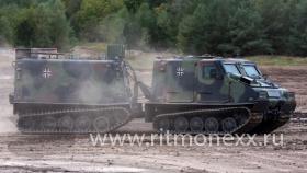 Bandvagn Bv 206S Articulated Armored Personnel Carrier with interior