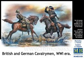 Британские и немецкие кавалеристы, период Первой мировой войны