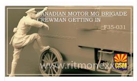 Canadian Motor MG Brigade Crewman getting in
