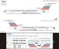Декаль для Ту-154М Мурманские Авиалинии