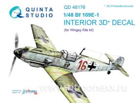Декаль интерьера кабины Bf 109E-1 (Wingsy kits)