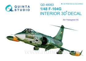 Декаль интерьера кабины F-104G (для модели Hasegawa)