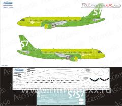 Декаль на самолет Airbus A320 S7 Airlines new colors 2017