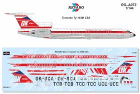 Декаль Ту-154М CSA