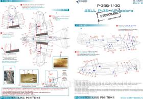 Декали для Bell Р-39 Stenciling  Part III (P-39 Q)