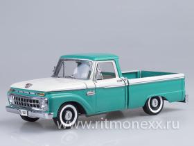 FORD PICK-UP F100 CUSTOM CAB, Turquoise & White 1965