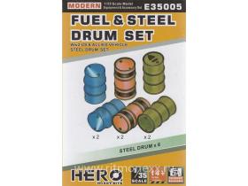 Fuel & Steel Drum Set WW2 Us & Allied Vehicles & Modern