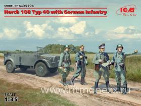 Horch 108 Type 40 with German Infantry