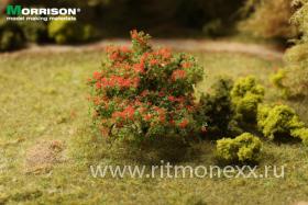 Красный куст для макета леса или цветущего сада