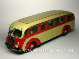 Mercedes-Benz LO3500 streamline bus, beige-red 1935