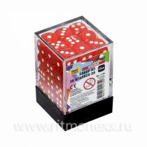 Набор красных игровых кубиков «36D6»
