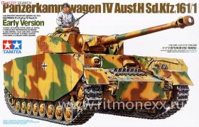 Немецкий танк Pz.kpfw. IV Ausf.H, (ранняя версия) с полной деталировкой внешнего оборудования и 2 фигуры танкистов