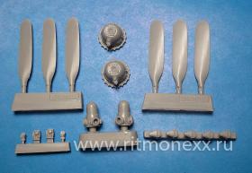 PV-1 Ventura corrected propeller and crankcases for Revell kit