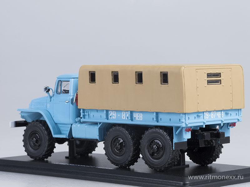 Фото #15 для Миасский грузовик 375Д бортовой с тентом (голубой)