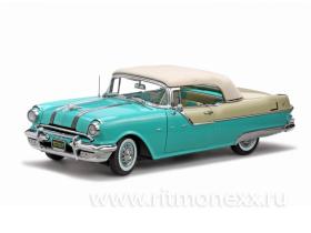 1955 Pontiac Star Chief Closed Convertible - White Mist Nautilus Blue