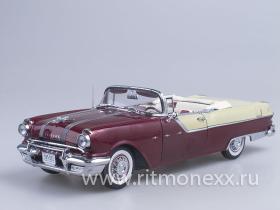 1955 Pontiac Star Chief Open Convertible (White mist/Persian Maroon)