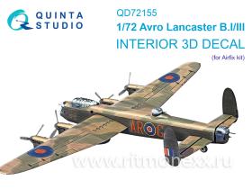 3D Декаль интерьера кабины Avro Lancaster B.I/III (Airfix)