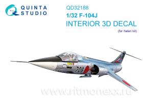 3D Декаль интерьера кабины F-104J (Italeri)