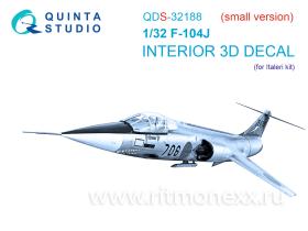 3D Декаль интерьера кабины F-104J (Italeri) (Малая версия)