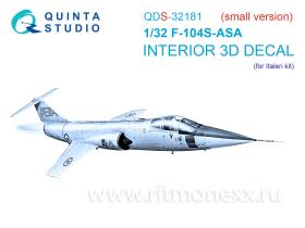 3D Декаль интерьера кабины F-104S-ASA (Italeri) (Малая версия)