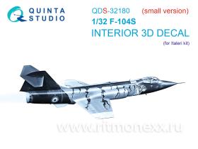 3D Декаль интерьера кабины F-104S (Italeri) (Малая версия)