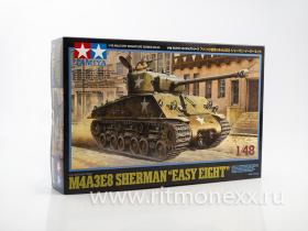 Американский средний танк M4A3E8 Sherman "Easy Eight" с фигурой командира