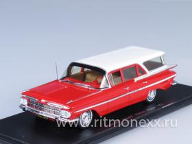 Chevrolet Impala Station Wagon - red w. white roof 1959