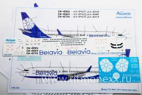 Декаль для самолета Boeing 737-800 Belavia new
