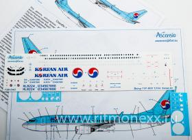 Декаль для самолета Boeing 737-800 Korean Air