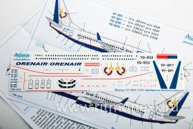 Декаль для самолета Boeing 737-800 ОренАйр