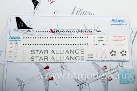 Декаль для самолета Embraer 195 Star Alliance (Austrian Airlines)
