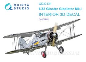 Декаль интерьера Gloster Gladiator Mk I (ICM)