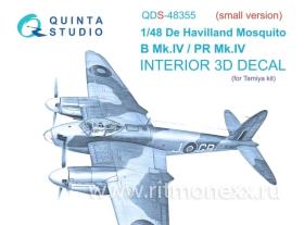 Декаль интерьера кабины DH Mosquito B Mk.IV/PR Mk.IV (Tamiya) (Small version)