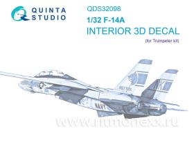 Декаль интерьера кабины F-14A (Trumpeter) (Малая версия)