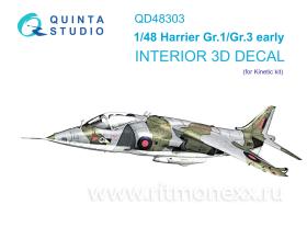 Декаль интерьера кабины Harrier Gr.1/Gr.3 Early (Kinetic)