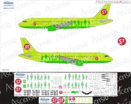 Декаль на самолет Airbus A320 S7 Airlines