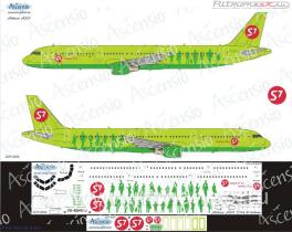 Декаль на самолет Airbus A321 S7 Airlines