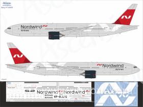 Декаль на самолет Nordwind AirIines new
