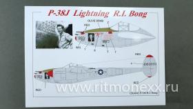 Декали для P-38J Lightning R.I. Bong