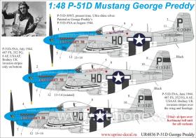Декали для P-51D-5/30 Mustang George Preddy