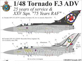 Декали для Tornado ADV "25 Years of service"& XXV Sqn. "75 Years RAF"