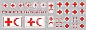 Декали с медицинскими символами, Тип 1