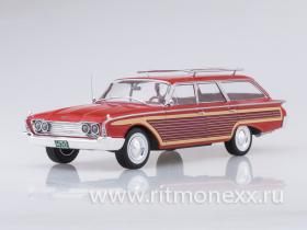 Ford Country Squire, red/Holzoptik, 1960, mit Dachreling