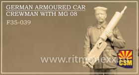 German armoured car crewman with MG 08