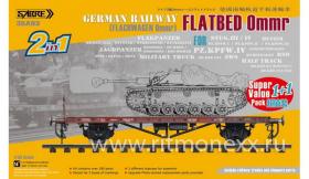 German Railway FLATBED Ommr 2-in-1Super value pack (1+1)