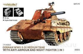 German WWII E-50 Medium Tank with Anti-Armour and Night Fighter 2 in 1