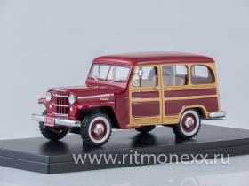Jeep Willys Station Wagon, dark red/wood look 1954