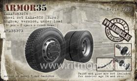 КамАЗ-53215 Набор шоссейных колес по нагрузкой КАМА-310(евро) (10 штук+запаска+балка)