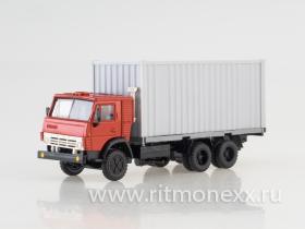 Камский 53212 контейнер (кабина красная+ серый контейнер)