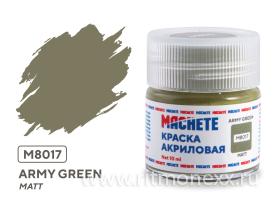 Краска акриловая MACHETE 10 мл, Army green (Серо-зеленый, матовый)